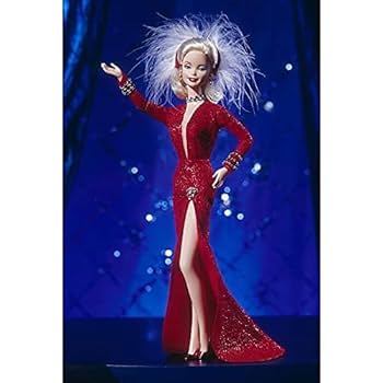 バービー マリリン カスタマイズドフェイスペイント&紳士は金髪がお好きのドレス Amazon.com: Barbie Doll as Marilyn Monroe in the Pink Dress